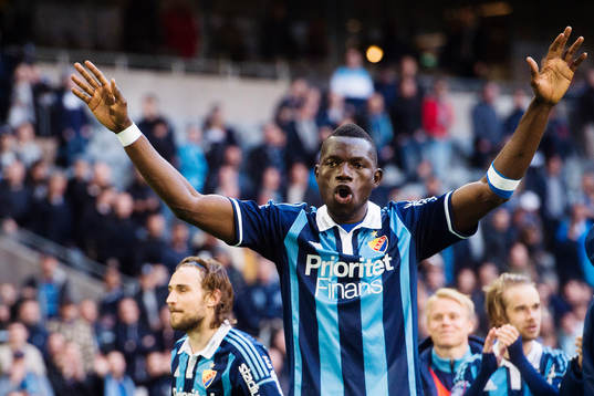 Djurgårdens Omar Colley jublar