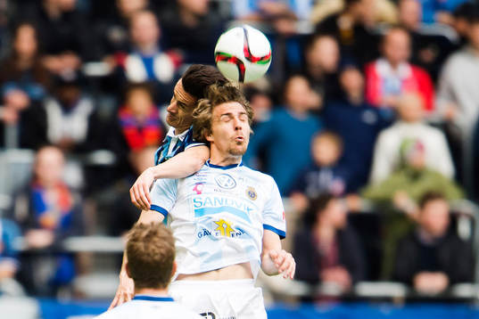 Djurgårdens Haris Radetinac och Gefles Johan Oremo