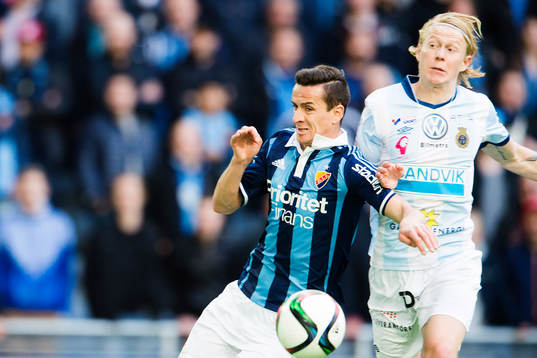 Djurgårdens Haris Radetinac och Gefles Jacob Ericsson