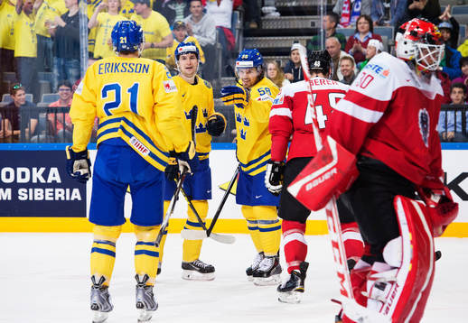 Sveriges Loui Eriksson, Filip Forsberg och Anton Lander