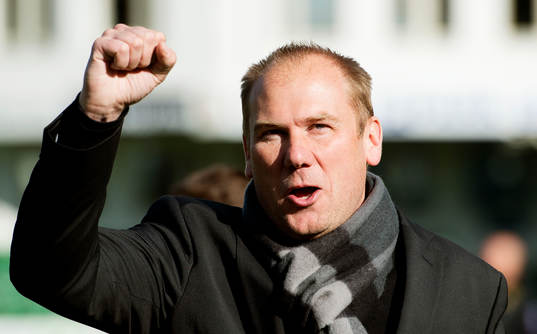 Elfsborgs tränare Magnus Haglund jublar