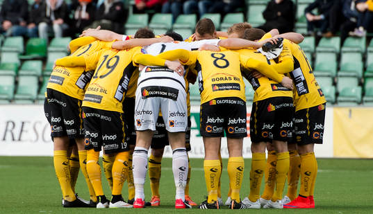 Elfsborgs innan fotbollsmatchen i Allsvenskan mellan GIF