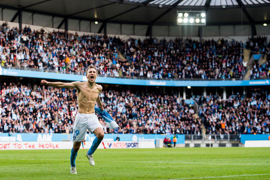 Malmö FFs Magnus Wolff Eikrem jublar