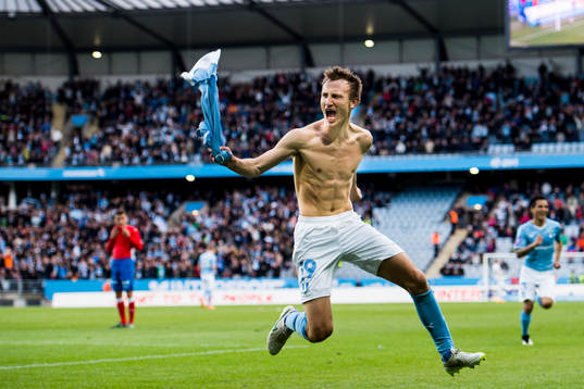 Malmö FFs Magnus Wolff Eikrem jublar
