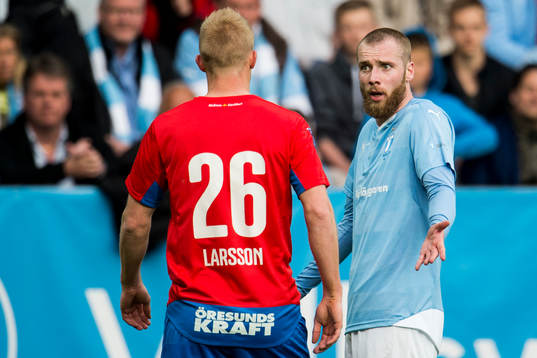 Malmö FFs Jo Inge Berget i samtal med Helsingborgs Peter