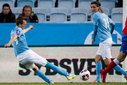 Malmö FFs Magnus Wolff Eikrem gör 1-0 och sitt första