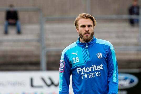 Halmstads Jesper Westerberg före fotbollsmatchen i