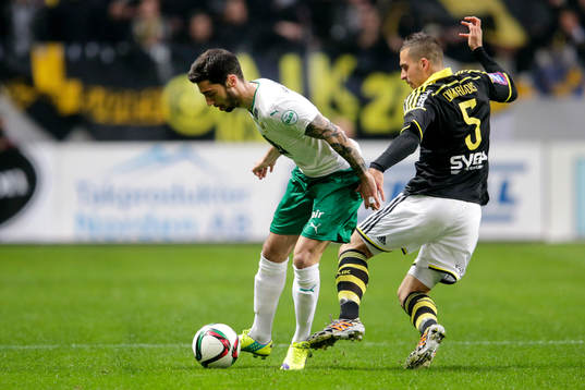 s Panajotis Dimitriadis och Hammarbys Nahir Besara