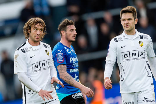 Häckens Diego Lugano (v) och Ivo Pekalski (h)