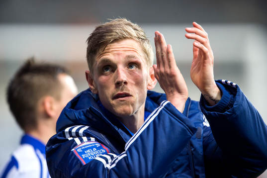 IFK Göteborgs Sören Rieks tackar publiken