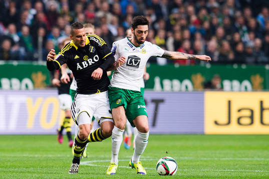 s Panajotis Dimitriadis och Hammarbys Nahir Besara