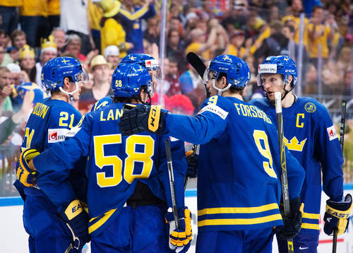 Sveriges Loui Eriksson, Anton Lander, Mattias Ekholm, Filip
