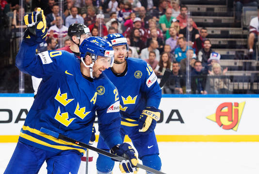 Sveriges Joel Lundqvist jublar