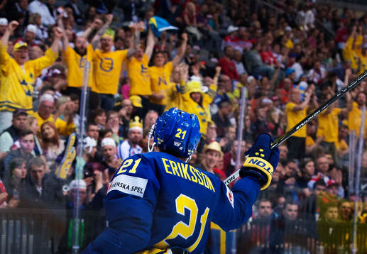 Sveriges Loui Eriksson jublar