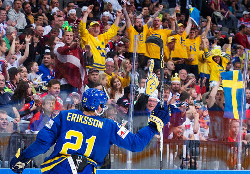 Sveriges Loui Eriksson jublar