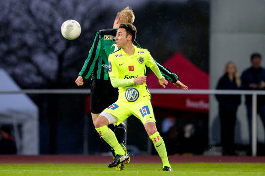 Jönköpings Södras Ronny Sabo och Varbergs Erik Lund