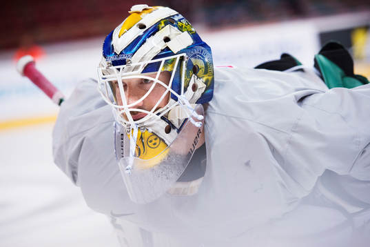 Målvakten Anders Nilsson på Sveriges ishockeylandslags