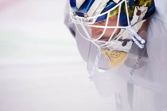 Målvakten Anders Nilsson på Sveriges ishockeylandslags