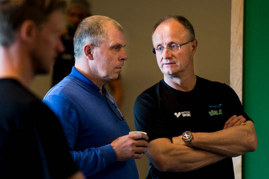Rögles sportchef Anders Carlsson och tränare tränare