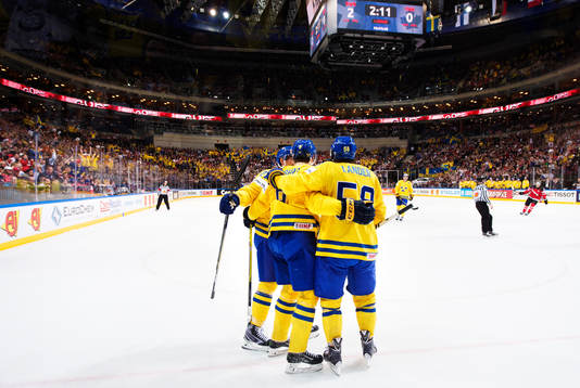 Sveriges Loui Eriksson, Filip Forsberg och Anton Lander