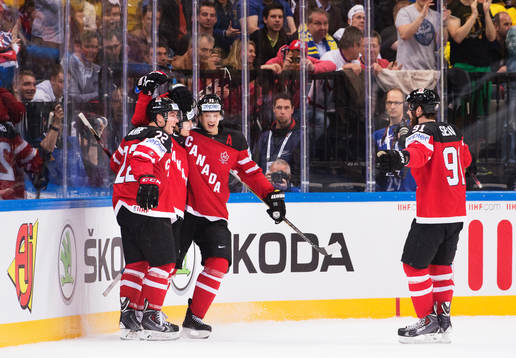 Kanadas Tyson Barrie, Tyler Ennis, Jason Spezza och Tyler