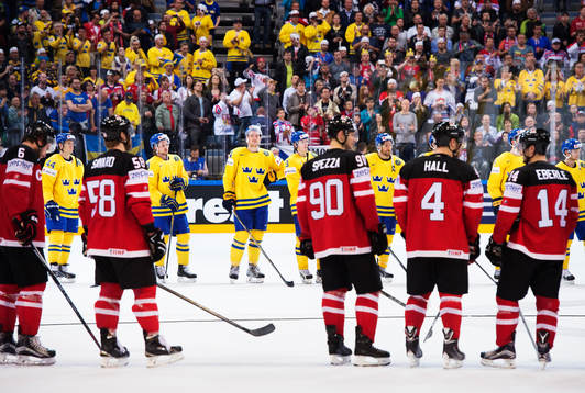Sveriges Nicklas Danielsson, Elias Lindholm, Mattias