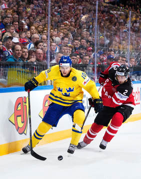 Sveriges Joakim Lindström och Kanadas Dan Hamhuis