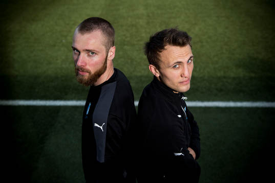 Malmö FFs Jo Inge Berget och Magnus Wolff Eikrem