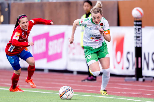 Örebros Susanna Lehtinen och Hammarbys Olga Ekblom