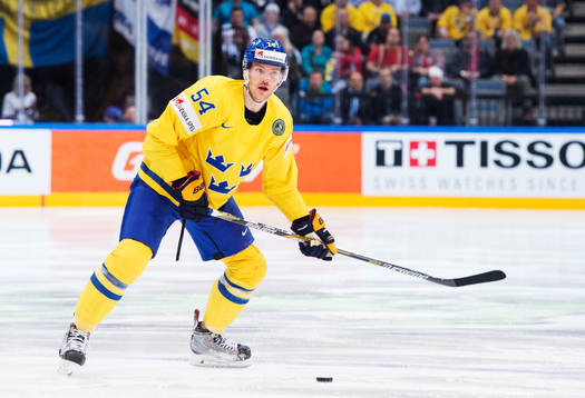 Sveriges Mattias Ekholm spelar i en annan tröja än sin