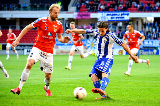 Kalmars Markus Thorbjörnsson och IFK Göteborgs Lasse Vibe