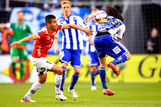 Kalmars Emin Nouri och IFK Göteborgs Lasse Vibe
