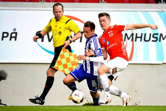 IFK Göteborgs Jakob Ankersen och Kalmars Victor Agardius