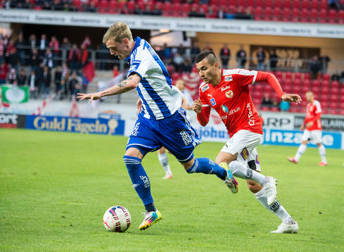IFK Göteborgs Sören Rieks och Kalmars Emin Nouri