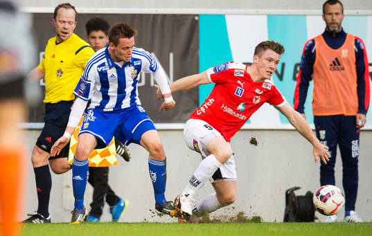 IFK Göteborgs Jakob Ankersen och Kalmars Victor Agardius
