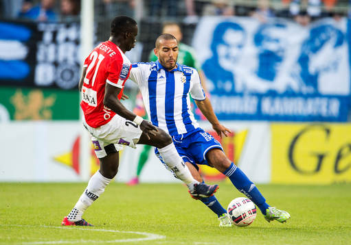 IFK Göteborgs Haitam Aleesami och Kalmars Papa Alioune