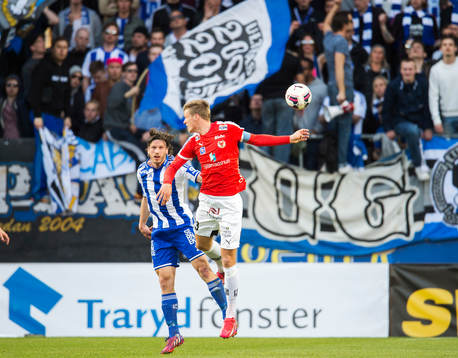 IFK Göteborgs Gustav Svensson och Kalmars Viktor Elm