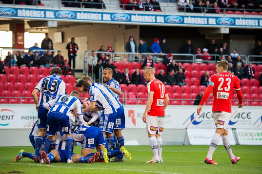 Göteborgsspelarna jublar