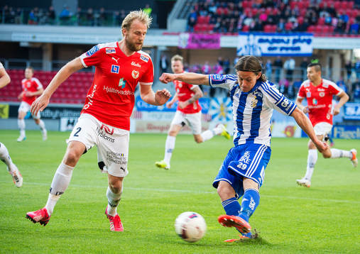 Kalmars Markus Thorbjörnsson och IFK Göteborgs Lasse Vibe
