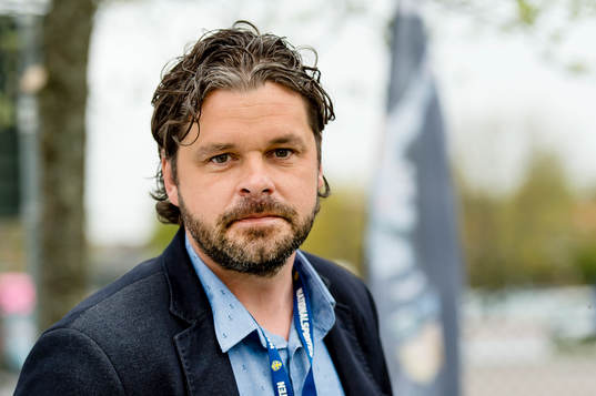 Varbergs sportchef Fredrik Mohlin före fotbollsmatchen i