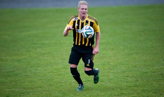 IFK Hässleholms Rasmus Christiansson i matchen i division