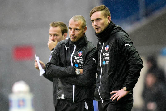 Helsingborgs manager Henrik Larsson och assisterande