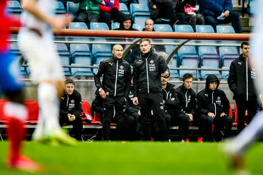 Helsingborgs manager Henrik Larsson och assisterande