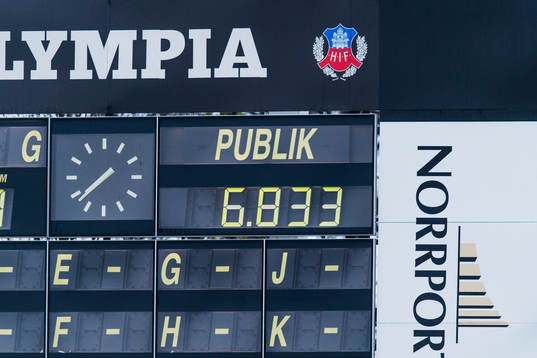 6833 åskådare kom till fotbollsmatchen i Allsvenskan