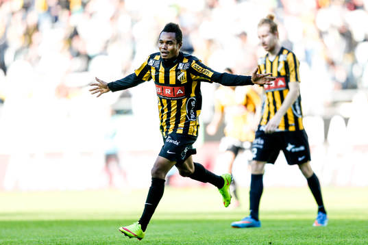 Häckens Nasiru Mohammed jublar