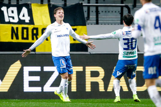 Norrköpings Alexander Fransson jublar