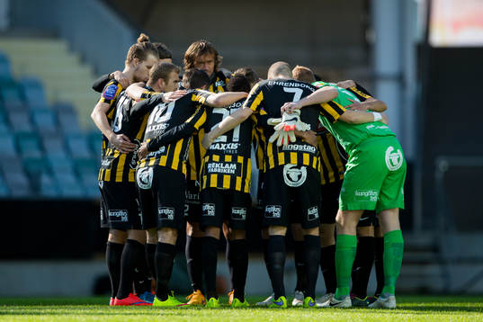 Häcken samlade innan fotbollsmatchen i Allsvenskan mellan