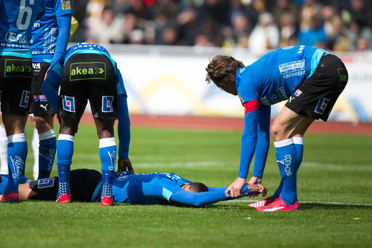 under fotbollsmatchen i Allsvenskan mellan Falkenbergs FF