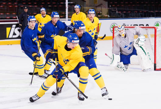 Victor Rask och Anton Lander på Sveriges ishockeylandslags