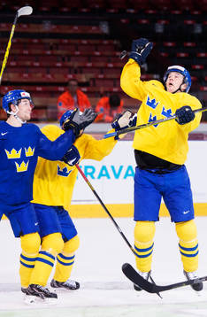 Filip Forsberg och Jimmie Ericsson försöker tar ner